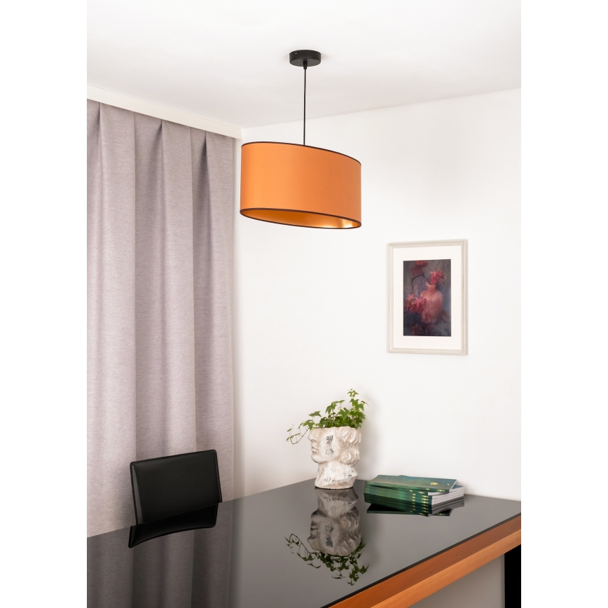 Duolla - Lestenec na vrvici OVAL VEGAN 1xE27/15W/230V rjava