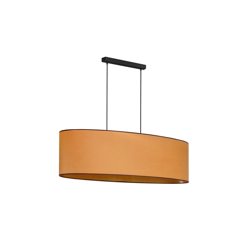 Duolla - Lestenec na vrvici OVAL VEGAN 2xE27/15W/230V rjava