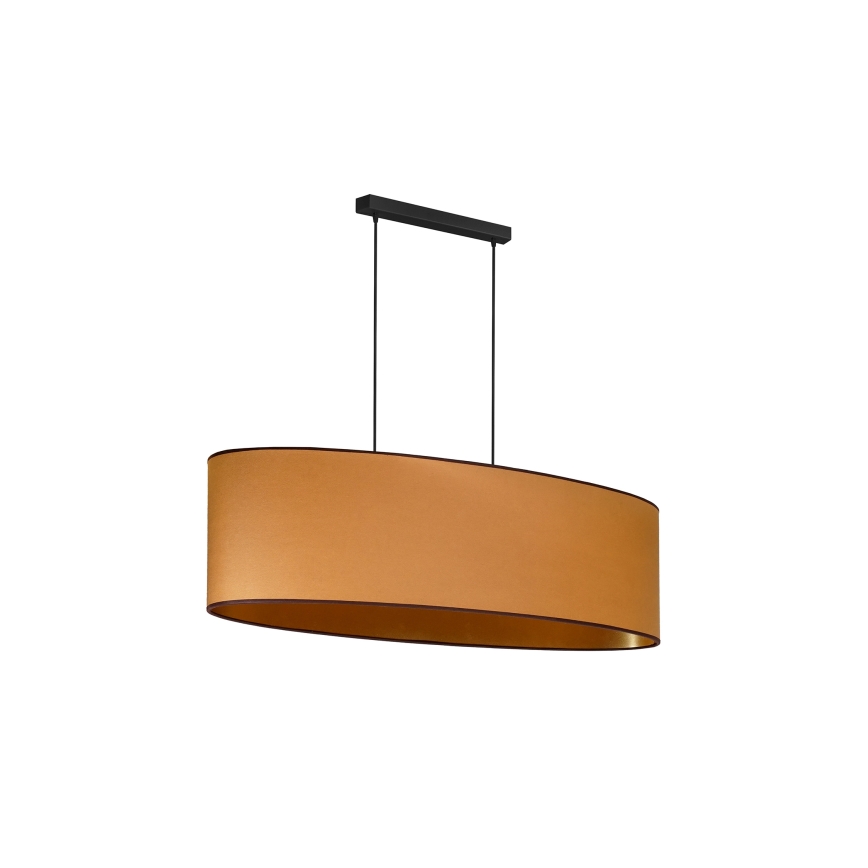 Duolla - Lestenec na vrvici OVAL VEGAN 2xE27/15W/230V rjava