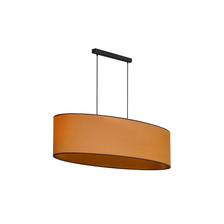 Duolla - Lestenec na vrvici OVAL VEGAN 2xE27/15W/230V rjava