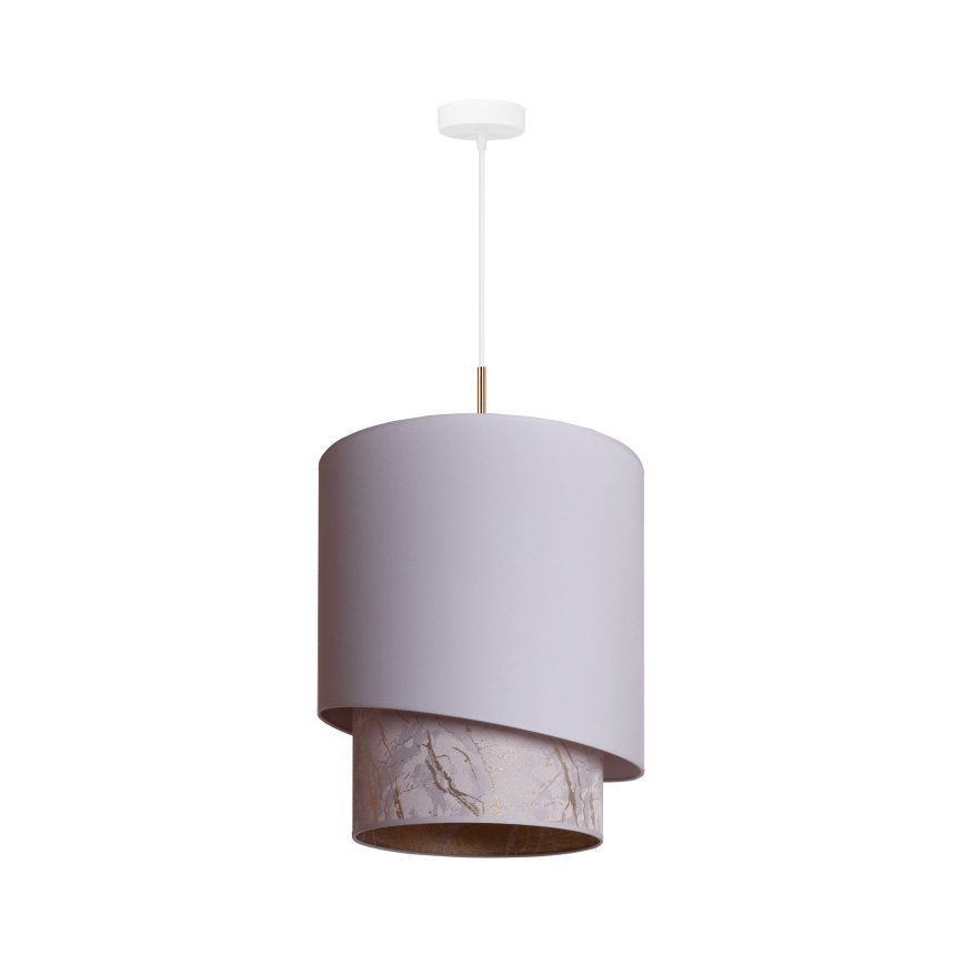 Duolla - Lestenec na vrvici PARIZ 1xE27/15W/230V premer 40 cm bela/bež