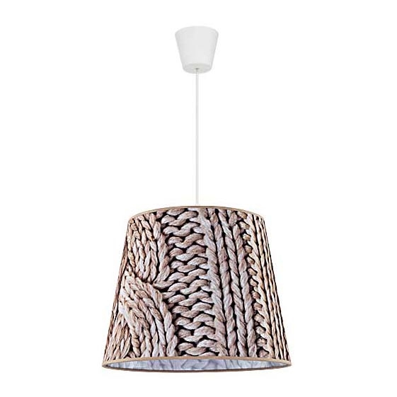Duolla - Lestenec na vrvici POP 1xE27/40W/230V volna pr. 38 cm rjava