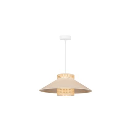 Duolla - Lestenec na vrvici RIO RATTAN 1xE27/15W/230V pr. 45 cm bež/ratan
