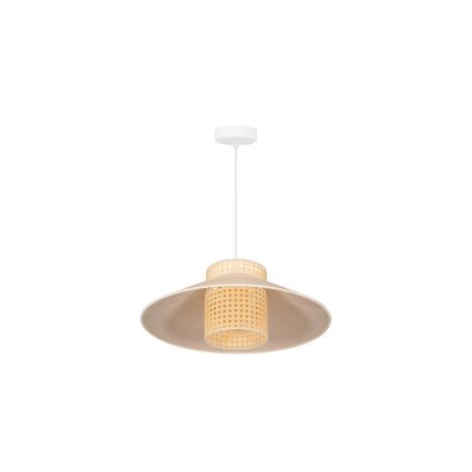Duolla - Lestenec na vrvici RIO RATTAN 1xE27/15W/230V pr. 45 cm bež/ratan