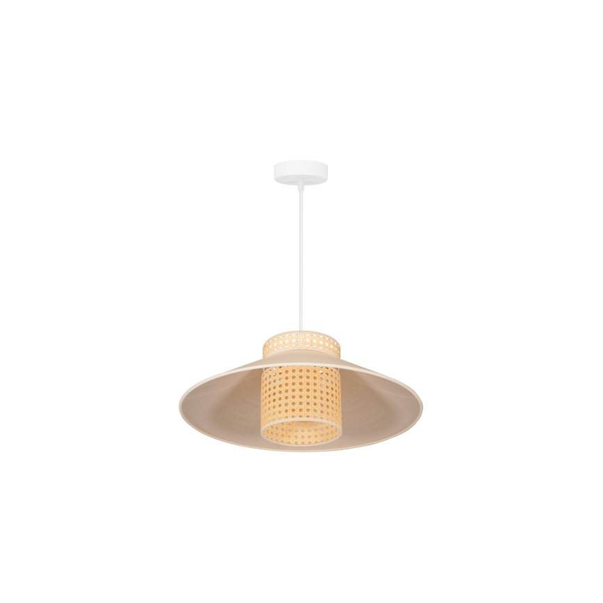 Duolla - Lestenec na vrvici RIO RATTAN 1xE27/15W/230V pr. 45 cm bež/ratan