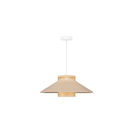 Duolla - Lestenec na vrvici RIO RATTAN 1xE27/15W/230V pr. 45 cm bež/ratan
