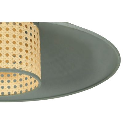 Duolla - Lestenec na vrvici RIO RATTAN 1xE27/15W/230V pr. 45 cm zelena/ratan