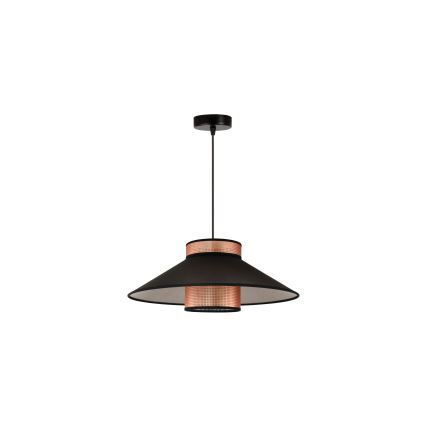 Duolla - Lestenec na vrvici RIO SHINY 1xE27/15W/230V pr. 45 cm črna/baker
