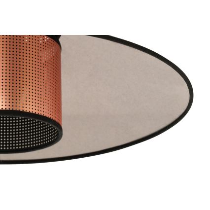 Duolla - Lestenec na vrvici RIO SHINY 1xE27/15W/230V pr. 45 cm črna/baker