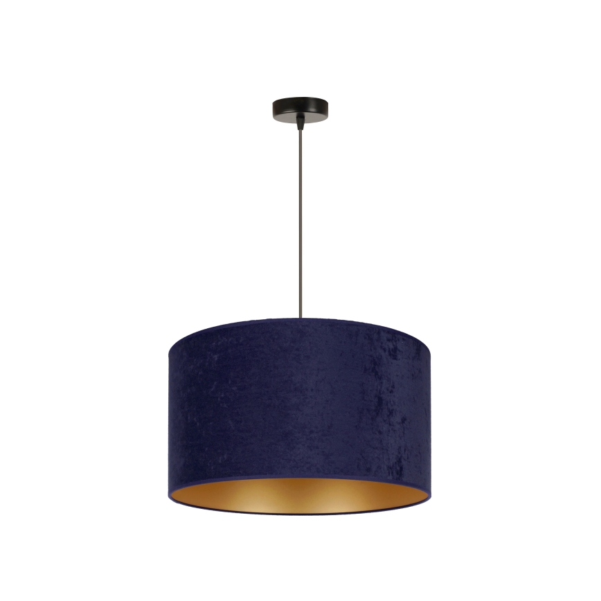 Duolla - Lestenec na vrvici ROLLER 1xE27/15W/230V pr. 40 cm modra/zlata