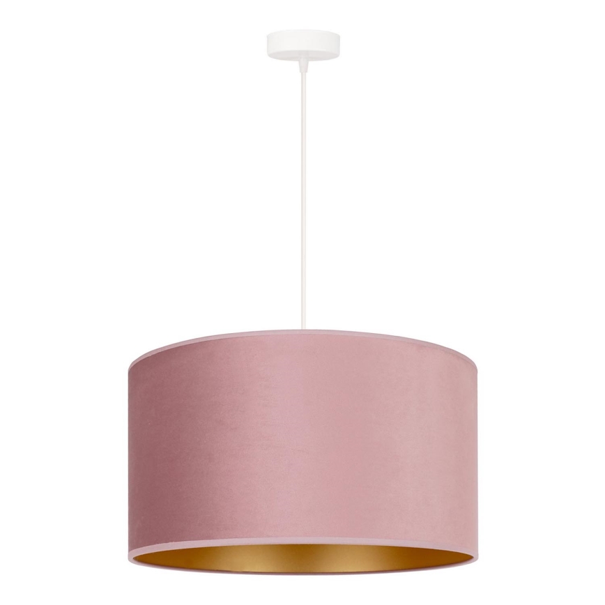 Duolla - Lestenec na vrvici ROLLER 1xE27/15W/230V pr. 40 cm roza/zlata