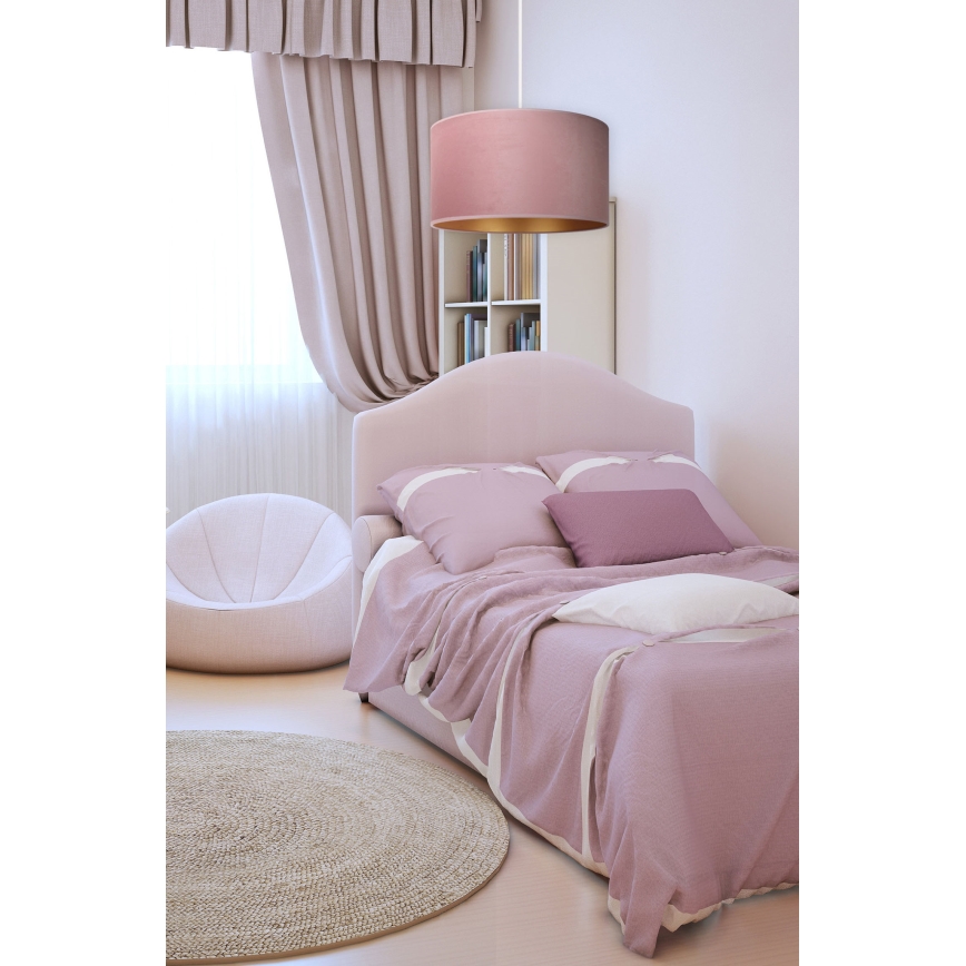 Duolla - Lestenec na vrvici ROLLER 1xE27/15W/230V pr. 40 cm roza/zlata