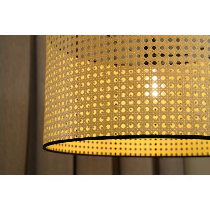 Duolla - Lestenec na vrvici ROLLER 1xE27/15W/230V pr. 45 cm ratan/črna