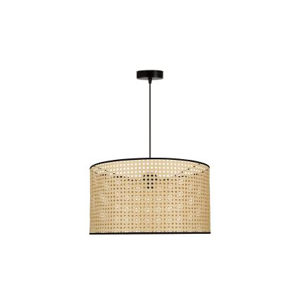 Duolla - Lestenec na vrvici ROLLER 1xE27/15W/230V pr. 45 cm ratan/črna