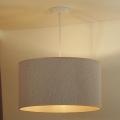 Duolla - Lestenec na vrvici ROLLER ECO RECYCLING 1xE27/15W/230V pr. 45 cm krem barva