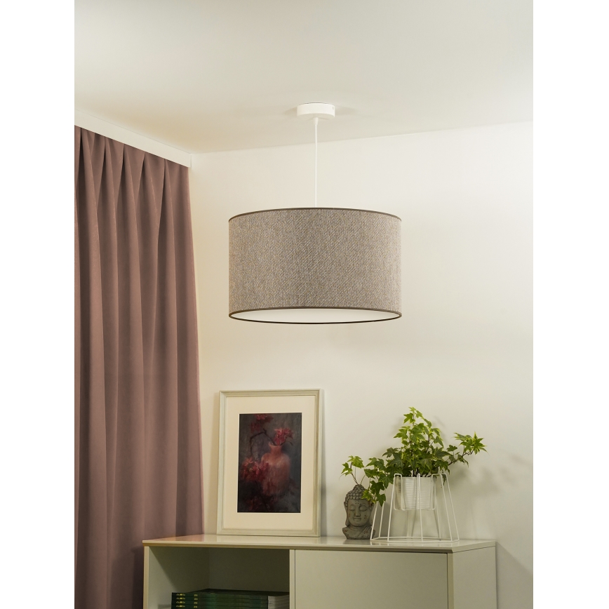 Duolla - Lestenec na vrvici ROLLER ECO RECYCLING 1xE27/15W/230V pr. 45 cm rjava