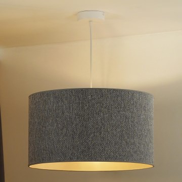 Duolla - Lestenec na vrvici ROLLER ECO RECYCLING 1xE27/15W/230V pr. 45 cm siva