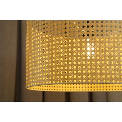 Duolla - Lestenec na vrvici ROLLER RATTAN 1xE27/15W/230V pr. 45 cm bež