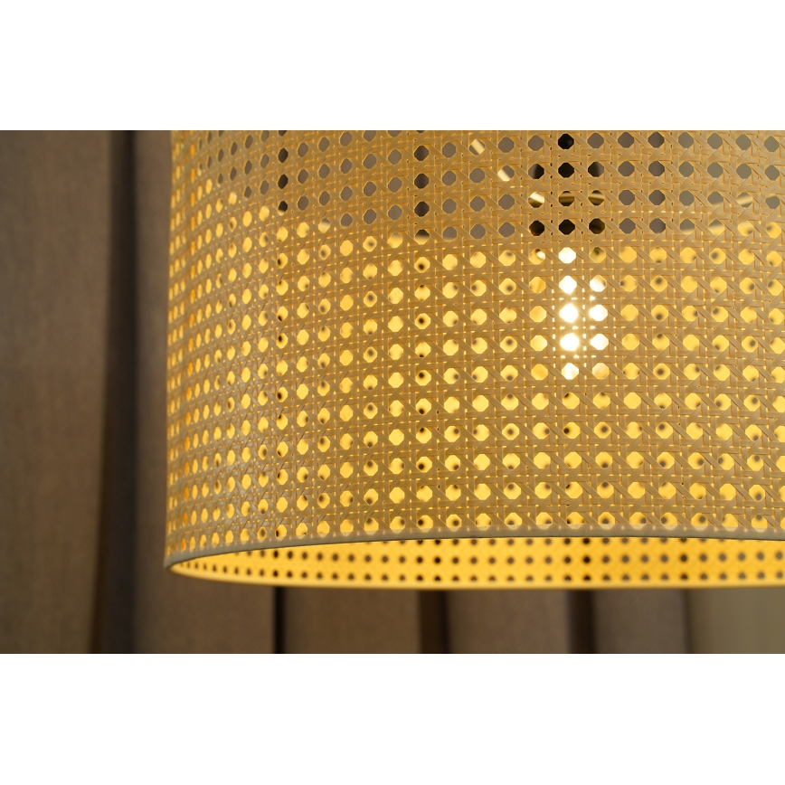 Duolla - Lestenec na vrvici ROLLER RATTAN 1xE27/15W/230V pr. 45 cm bež