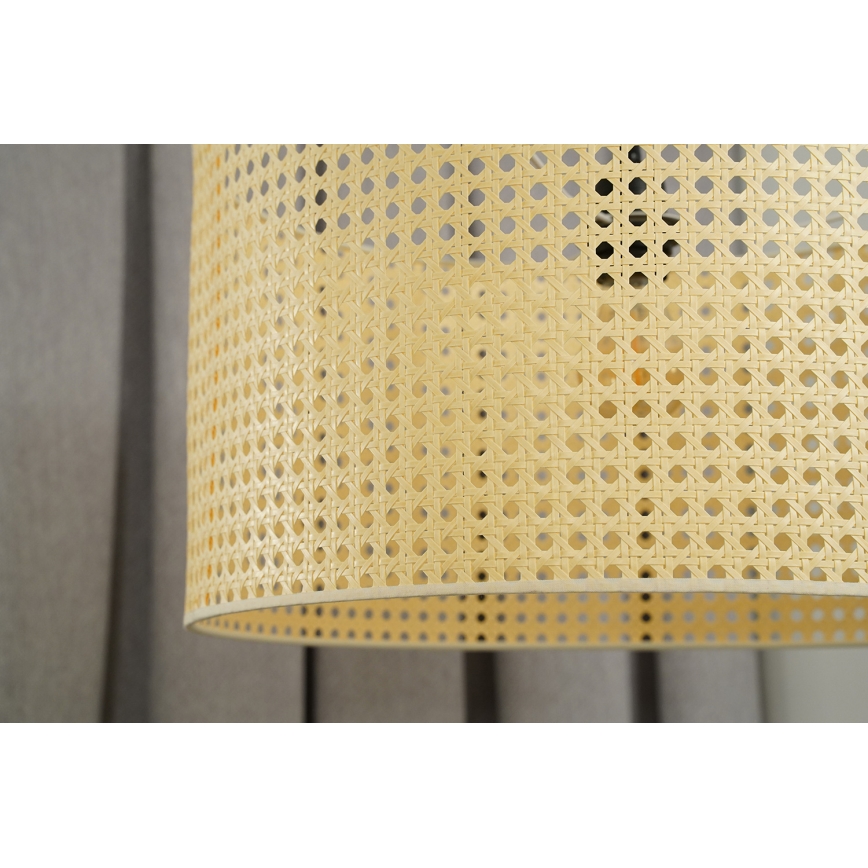 Duolla - Lestenec na vrvici ROLLER RATTAN 1xE27/15W/230V pr. 45 cm bež