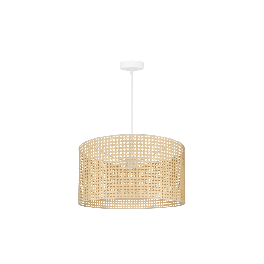 Duolla - Lestenec na vrvici ROLLER RATTAN 1xE27/15W/230V pr. 45 cm bež