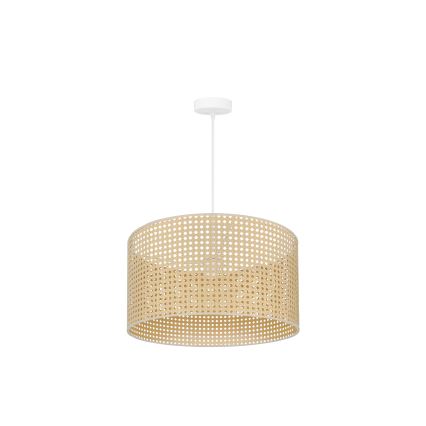 Duolla - Lestenec na vrvici ROLLER RATTAN 1xE27/15W/230V pr. 45 cm bež