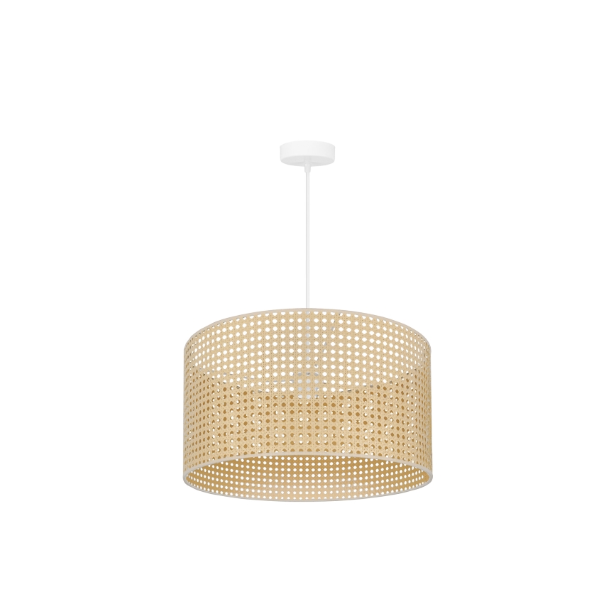 Duolla - Lestenec na vrvici ROLLER RATTAN 1xE27/15W/230V pr. 45 cm bež