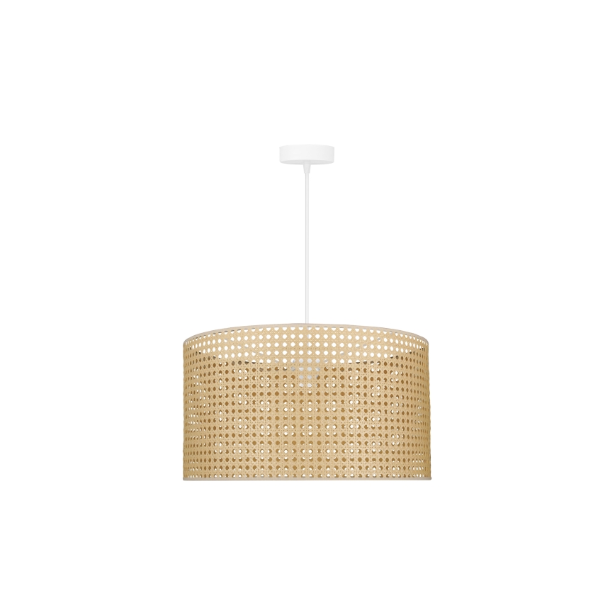 Duolla - Lestenec na vrvici ROLLER RATTAN 1xE27/15W/230V pr. 45 cm bež
