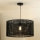 Duolla - Lestenec na vrvici ROLLER RATTAN 1xE27/15W/230V pr. 45 cm črna