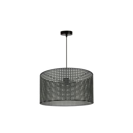 Duolla - Lestenec na vrvici ROLLER RATTAN 1xE27/15W/230V pr. 45 cm črna