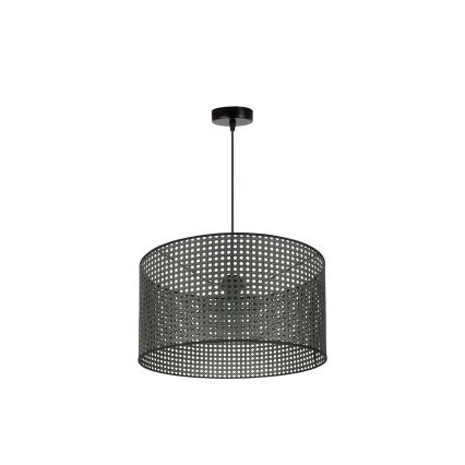 Duolla - Lestenec na vrvici ROLLER RATTAN 1xE27/15W/230V pr. 45 cm črna