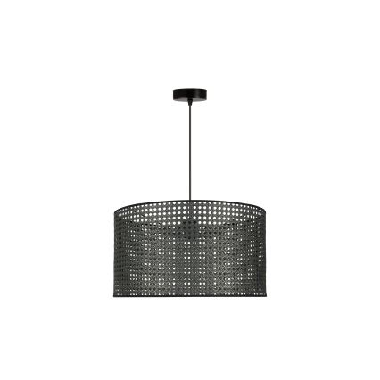 Duolla - Lestenec na vrvici ROLLER RATTAN 1xE27/15W/230V pr. 45 cm črna