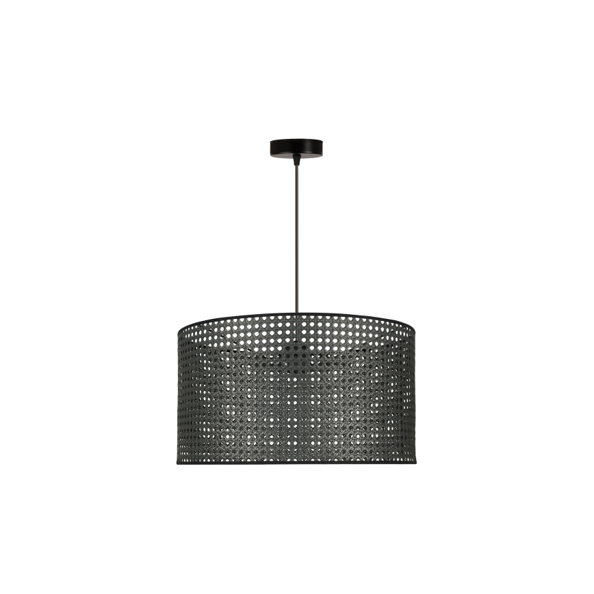 Duolla - Lestenec na vrvici ROLLER RATTAN 1xE27/15W/230V pr. 45 cm črna