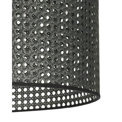Duolla - Lestenec na vrvici ROLLER RATTAN 1xE27/15W/230V pr. 45 cm črna
