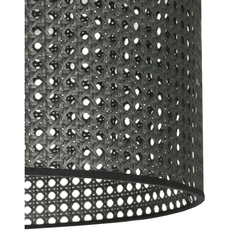 Duolla - Lestenec na vrvici ROLLER RATTAN 1xE27/15W/230V pr. 45 cm črna