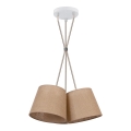 Duolla - Lestenec na vrvici ROSSA 3xE27/15W/230V pr. 45 cm rjava