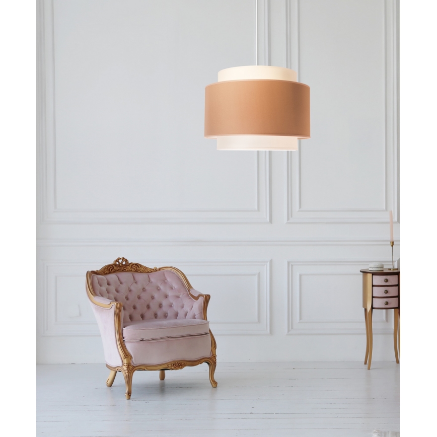 Duolla - Lestenec na vrvici SOHO 1xE27/40W/230V pr. 40 cm bež/krem barva