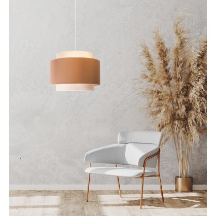 Duolla - Lestenec na vrvici SOHO 1xE27/40W/230V pr. 40 cm bež/krem barva