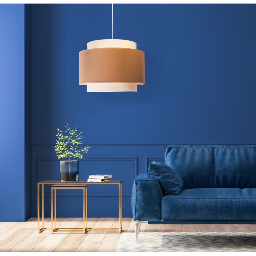 Duolla - Lestenec na vrvici SOHO 1xE27/40W/230V pr. 40 cm bež/krem barva