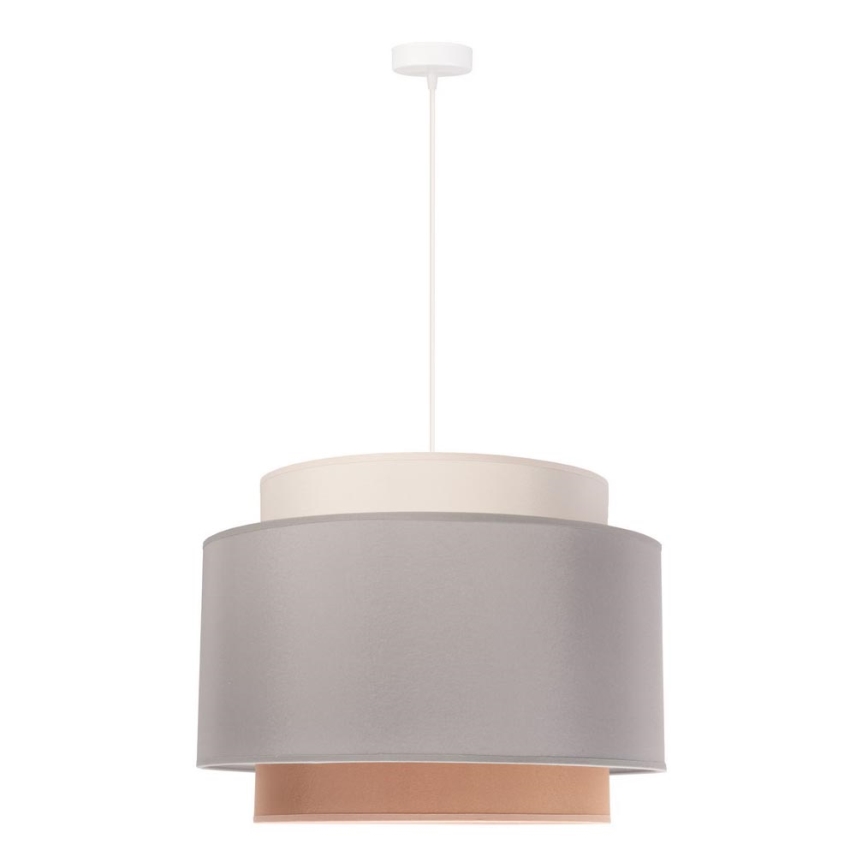 Duolla - Lestenec na vrvici SOHO 1xE27/40W/230V pr. 40 cm siva/krem barva/bež