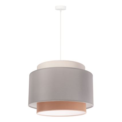 Duolla - Lestenec na vrvici SOHO 1xE27/40W/230V pr. 40 cm siva/krem barva/bež