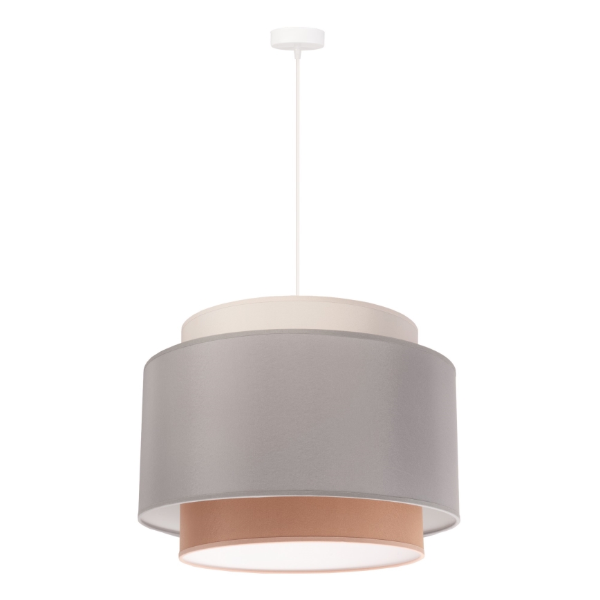 Duolla - Lestenec na vrvici SOHO 1xE27/40W/230V pr. 40 cm siva/krem barva/bež