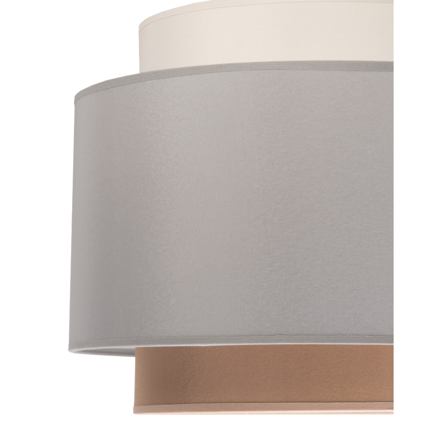 Duolla - Lestenec na vrvici SOHO 1xE27/40W/230V pr. 40 cm siva/krem barva/bež