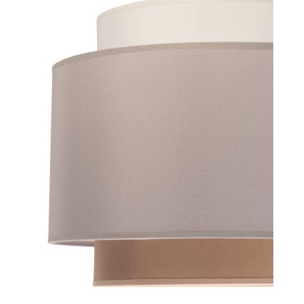 Duolla - Lestenec na vrvici SOHO 1xE27/40W/230V pr. 40 cm siva/krem barva/bež