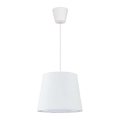Duolla - Lestenec na vrvici SOLO 1xE27/40W/230V pr. 24 cm bela