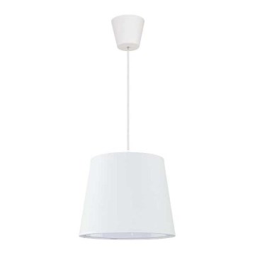 Duolla - Lestenec na vrvici SOLO 1xE27/40W/230V pr. 24 cm bela