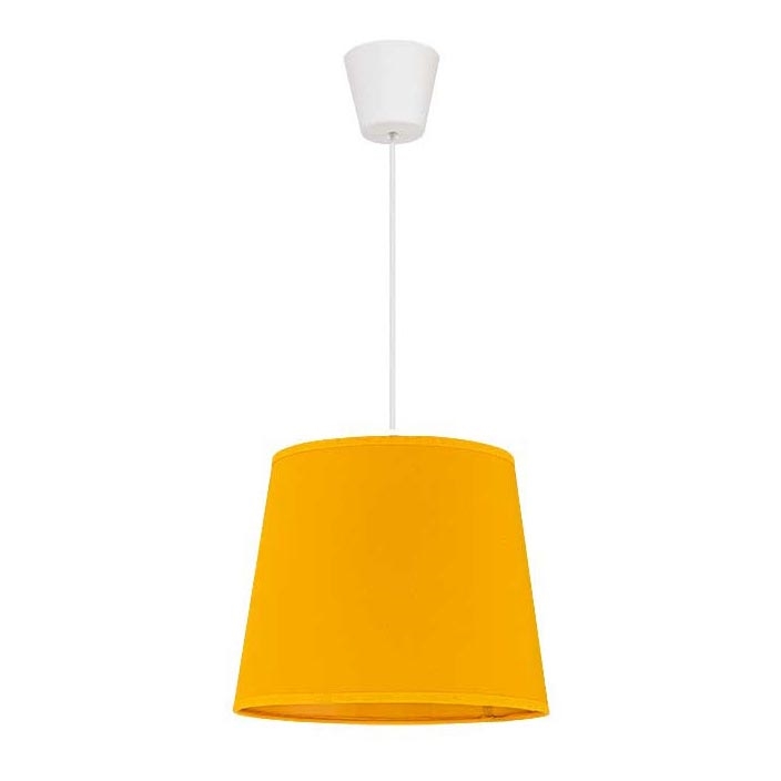 Duolla - Lestenec na vrvici SOLO 1xE27/40W/230V pr. 24 cm rumena