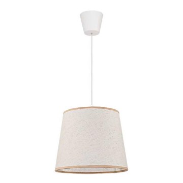 Duolla - Lestenec na vrvici SOLO 1xE27/40W/230V pr. 24 cm svetlo bež