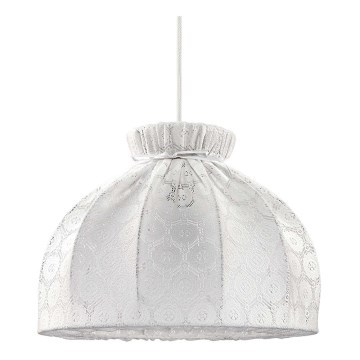 Duolla - Lestenec na vrvici SYMPHONY 1xE27/40W/230V pr. 38 cm bela