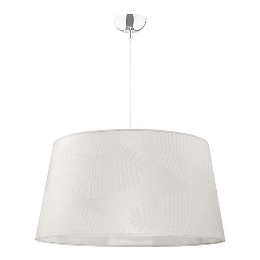 Duolla - Lestenec na vrvici TENOR 1xE27/40W/230V pr. 60 cm bela/listi